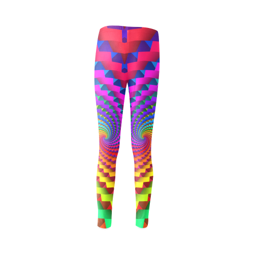 Psychedelic Rainbow Spiral Cassandra Women's Leggings (Model L01)