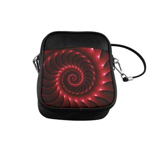 Glossy Red Spiral Sling Bag (Model 1627)