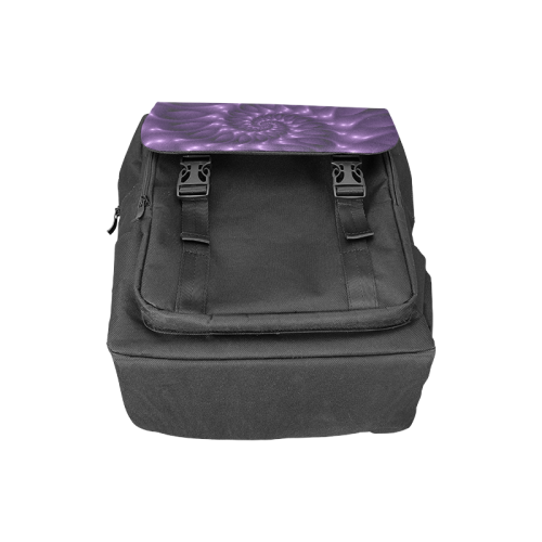 Purple Glossy Spiral Casual Shoulders Backpack (Model 1623)