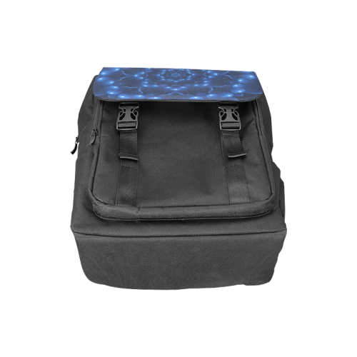 Blue Glossy Spiral Casual Shoulders Backpack (Model 1623)