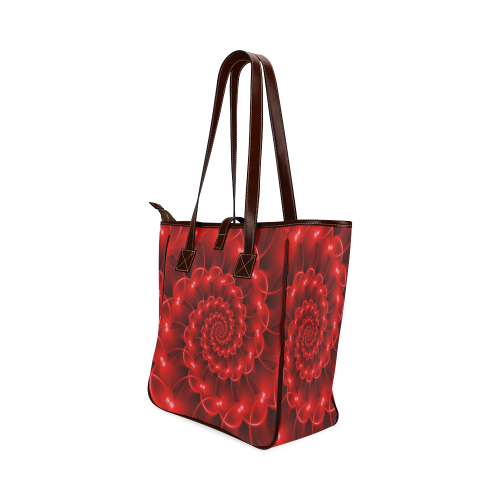 Red Glossy Spiral Classic Tote Bag (Model 1644)