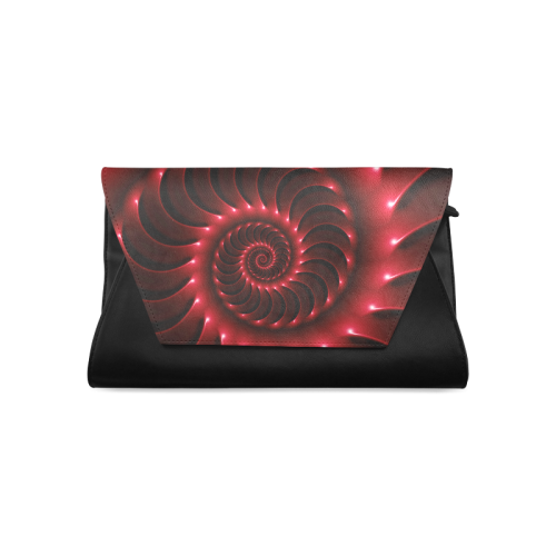 Glossy Red Spiral Clutch Bag (Model 1630)