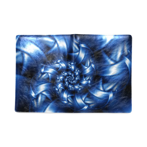 Glossy Blue Spiral Custom NoteBook B5