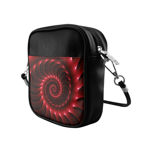 Glossy Red Spiral Sling Bag (Model 1627)