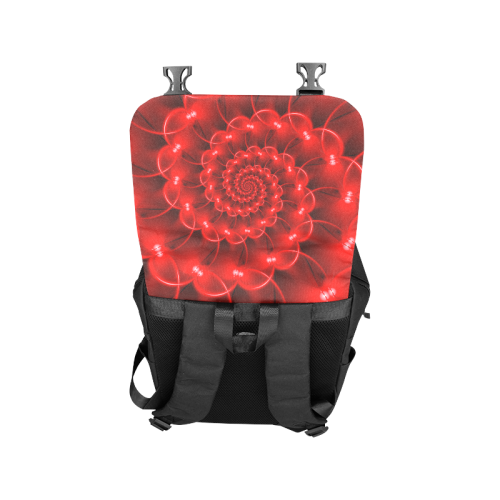 Red Glossy Spiral Casual Shoulders Backpack (Model 1623)