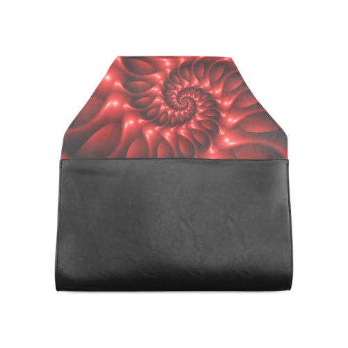 Glossy Red Spiral Clutch Bag (Model 1630)