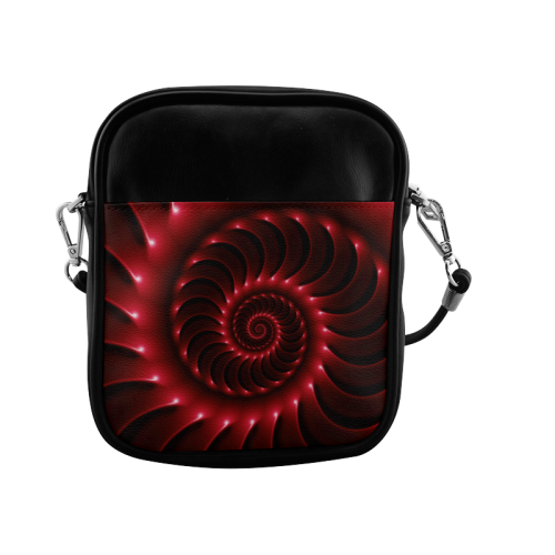 Glossy Red Spiral Sling Bag (Model 1627)