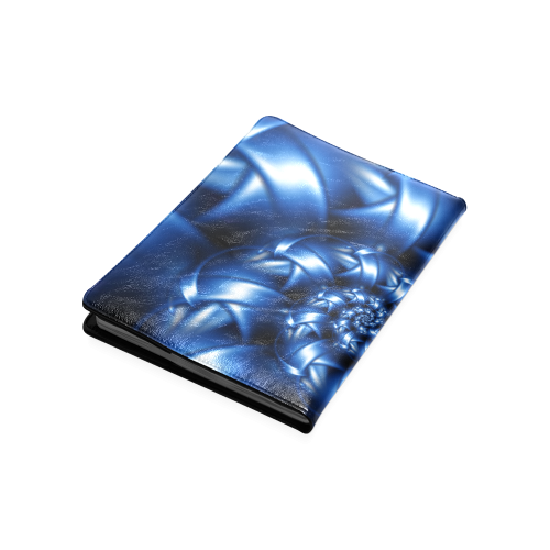 Glossy Blue Spiral Custom NoteBook B5