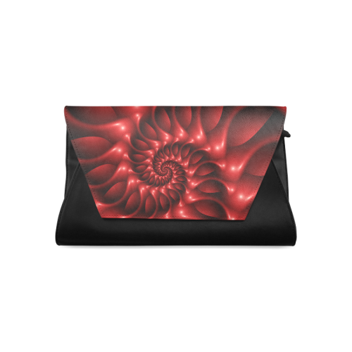 Glossy Red Spiral Clutch Bag (Model 1630)