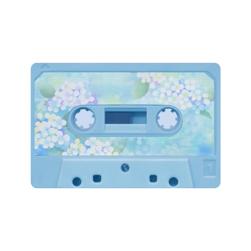 Vintage Retro Soft Blue Cassette Tape Doormat 24 X 16 Id D80086