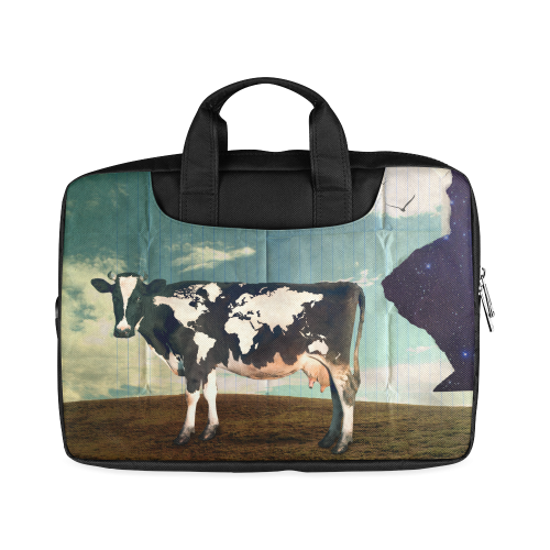 Surreal Dairy Cow With World Map