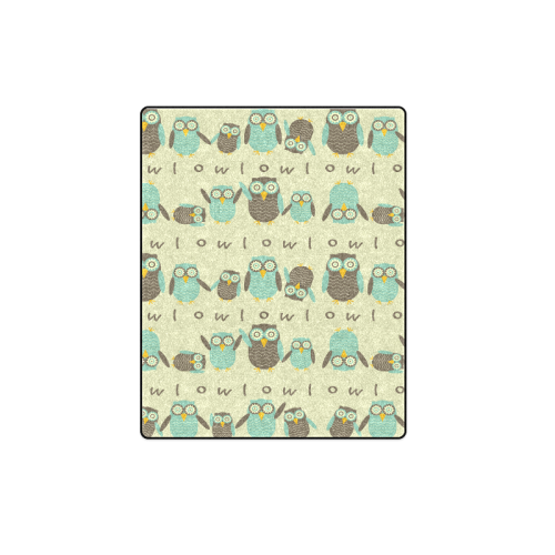 Energetic Owls Blanket 40"x50"