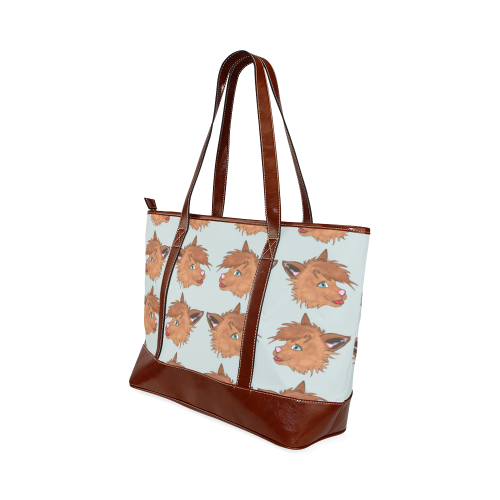 Puppy Motif Pattern by Kizzambi Tote Handbag (Model 1642)