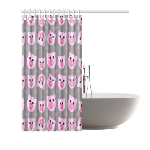 Piggy Party Shower Curtain 66"x72"