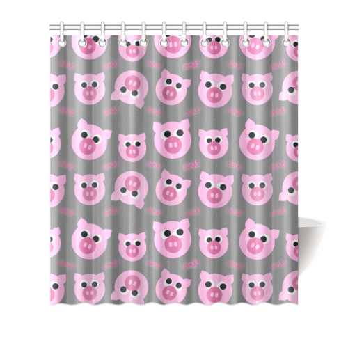 Piggy Party Shower Curtain 66"x72"