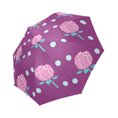 Mauve rose Foldable Umbrella (Model U01)