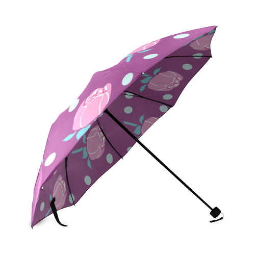 Mauve rose Foldable Umbrella (Model U01)