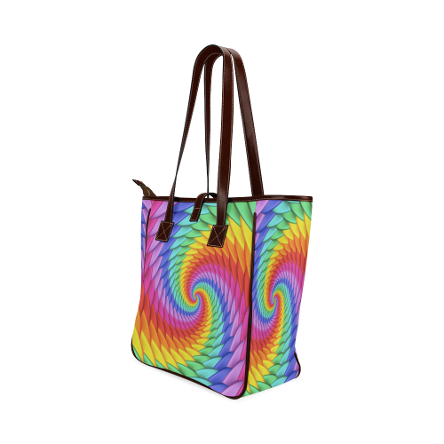 Psychedelic Rainbow Spiral Classic Tote Bag (Model 1644)