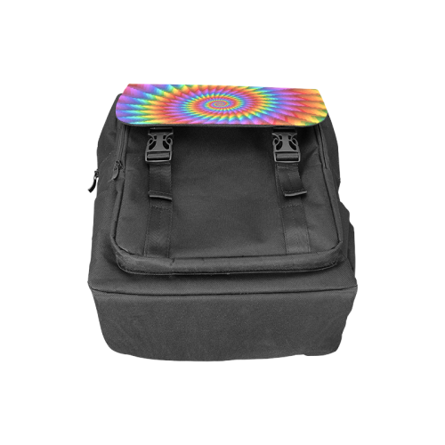 Psychedelic Rainbow Spiral Casual Shoulders Backpack (Model 1623)