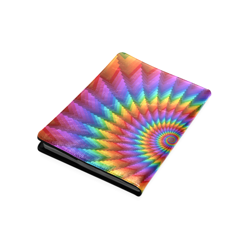 Psychedelic Rainbow Spiral Custom NoteBook B5