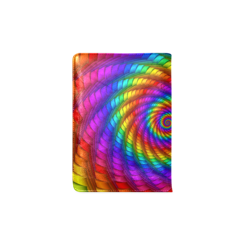 Psychedelic Rainbow Spiral Custom NoteBook A5