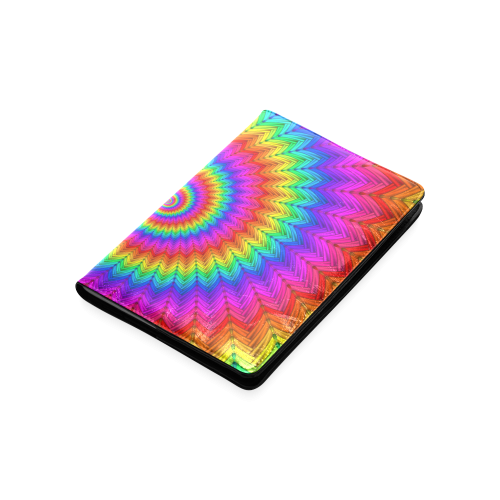 Psychedelic Rainbow Spiral Custom NoteBook A5