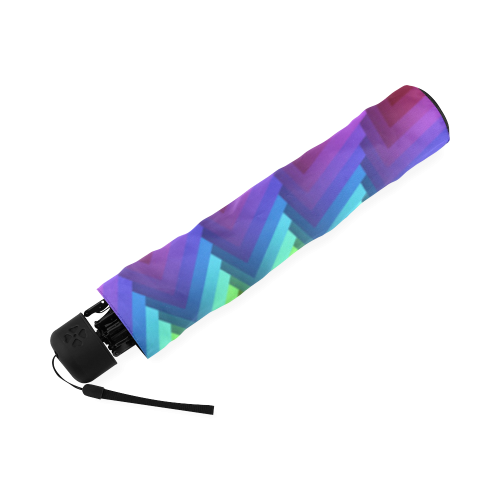 Psychedelic Rainbow Spiral Foldable Umbrella (Model U01)