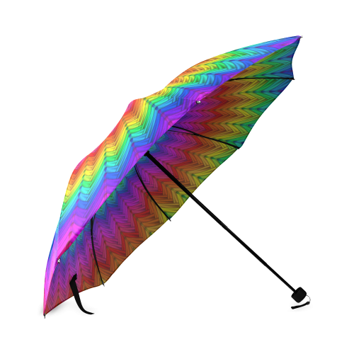 Psychedelic Rainbow Spiral Foldable Umbrella (Model U01)