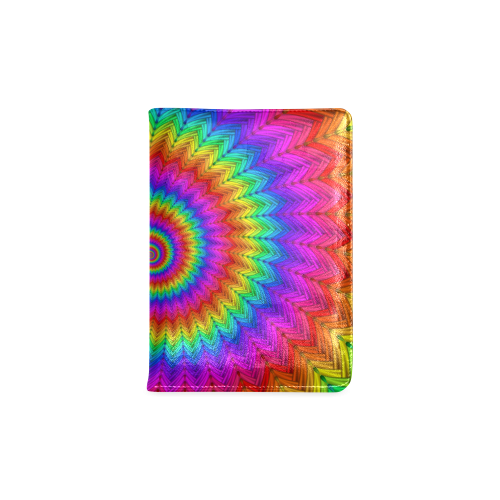 Psychedelic Rainbow Spiral Custom NoteBook A5