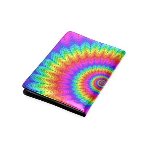 Psychedelic Rainbow Spiral Custom NoteBook A5