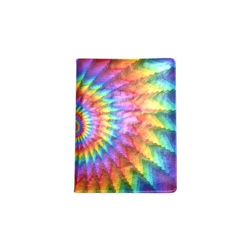 Psychedelic Rainbow Spiral Custom NoteBook B5