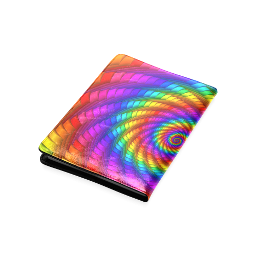 Psychedelic Rainbow Spiral Custom NoteBook A5