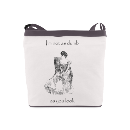 Funny Attitude Vintage Sass I'm Not As Dumb As You Look Crossbody Bags (Model 1613)