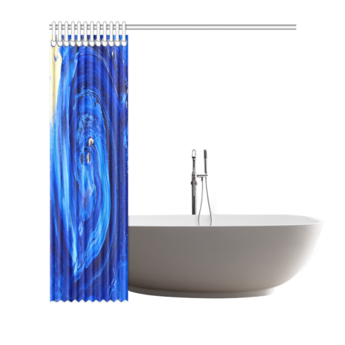 blue Shower Curtain 66"x72"