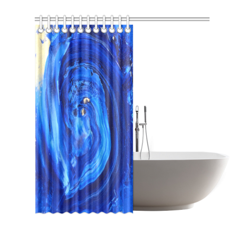 blue Shower Curtain 66"x72"