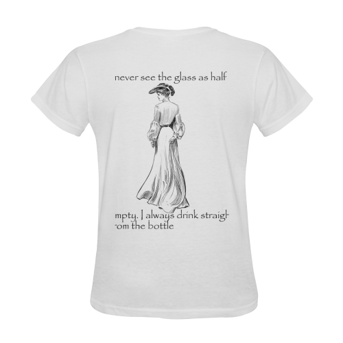 Funny Attitude Vintage Sass I Drink Straight From The Bottle Sunny Women's T-shirt (Model T05)