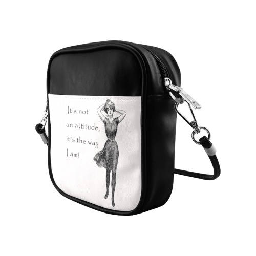 Funny Attitude Vintage Sass Sling Bag (Model 1627)