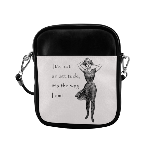 Funny Attitude Vintage Sass Sling Bag (Model 1627)