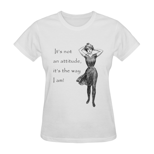 Funny Attitude Vintage Sass Sunny Women's T-shirt (Model T05)