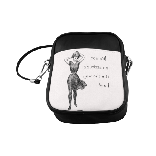 Funny Attitude Vintage Sass Sling Bag (Model 1627)