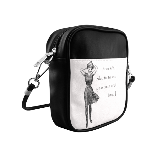 Funny Attitude Vintage Sass Sling Bag (Model 1627)