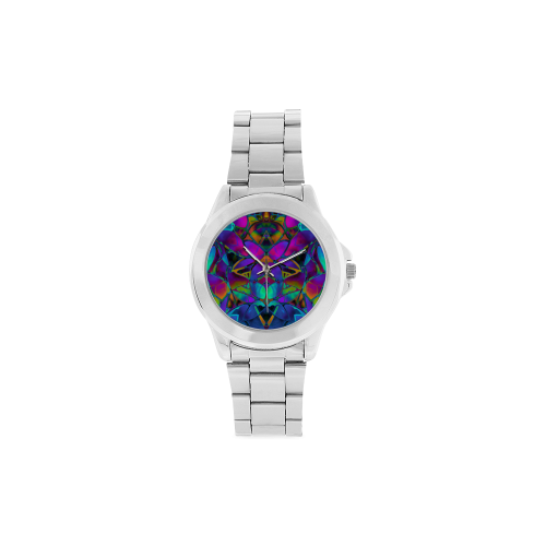 Floral Fractal Art G308 Unisex Stainless Steel Watch(Model 103)