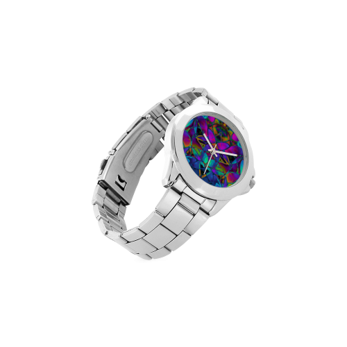 Floral Fractal Art G308 Unisex Stainless Steel Watch(Model 103)