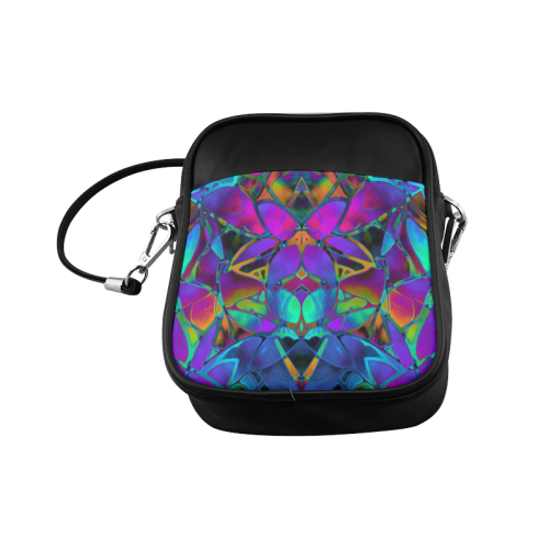 Floral Fractal Art G308 Sling Bag (Model 1627)