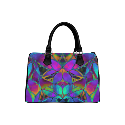 Floral Fractal Art G308 Boston Handbag (Model 1621)