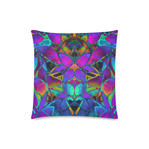 Floral Fractal Art G308 Custom Zippered Pillow Case 18"x18"(Twin Sides)