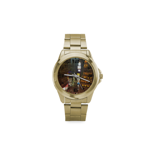 34TH FLOOR NY CITY TIME SQUARE Custom Gilt Watch(Model 101)