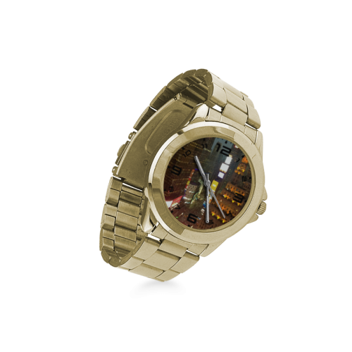 34TH FLOOR NY CITY TIME SQUARE Custom Gilt Watch(Model 101)