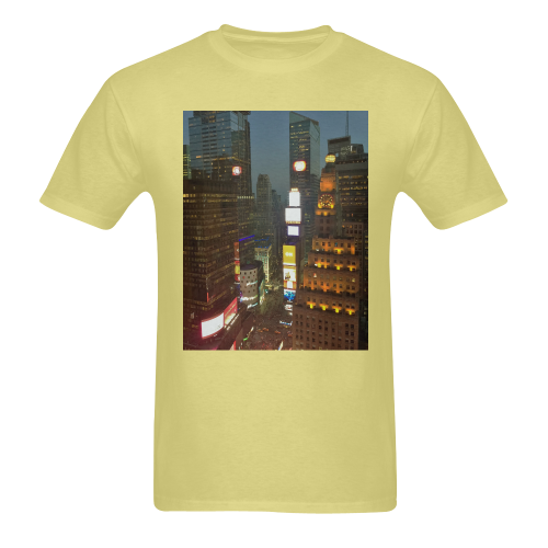 34TH FLOOR NY CITY TIME SQUARE Sunny Men's T- shirt (Model T06)