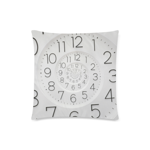 Spiral Clock Droste Custom Zippered Pillow Case 18"x18" (one side)